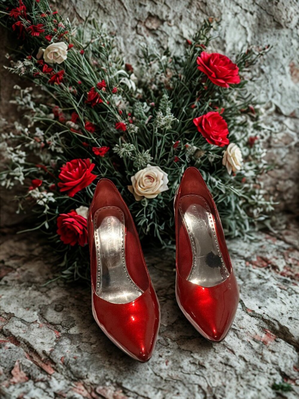 Gianni Bini Patent Red Pumps 10M